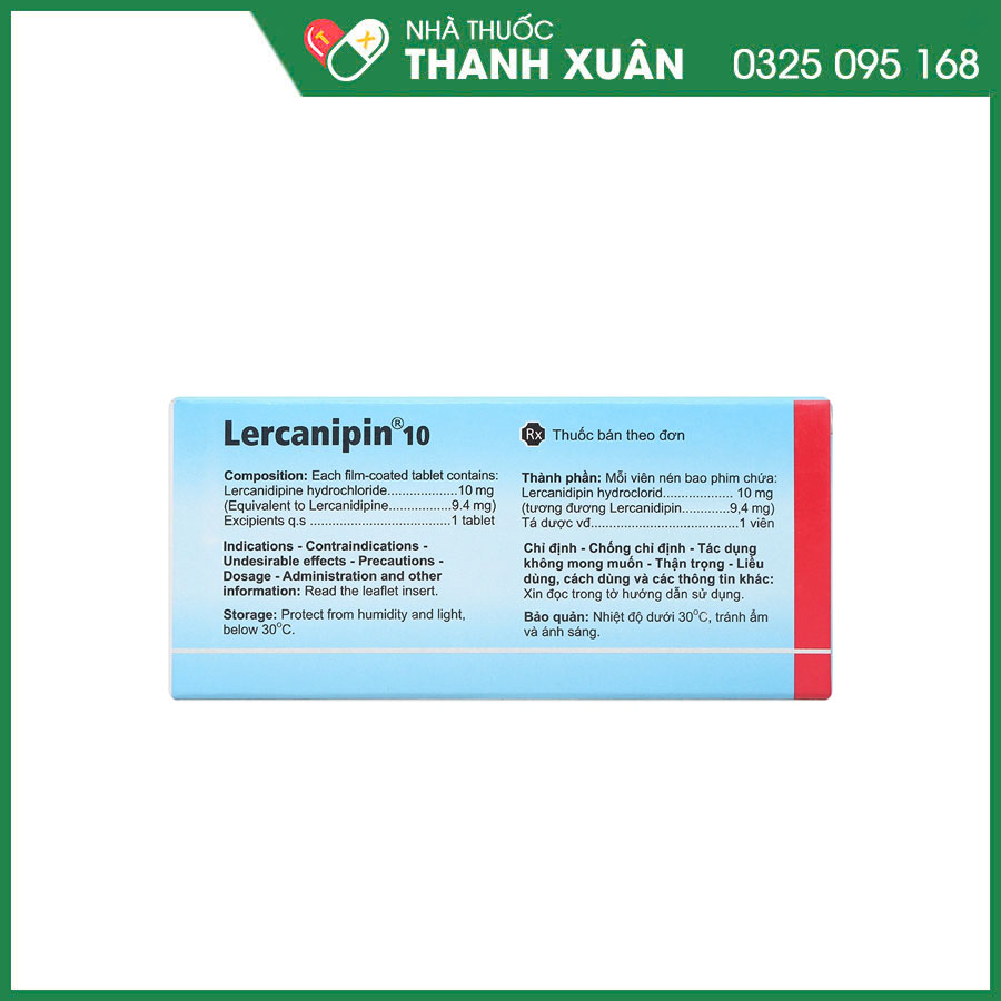 Lercanipin 10 thuốc điều trị tăng huyết áp